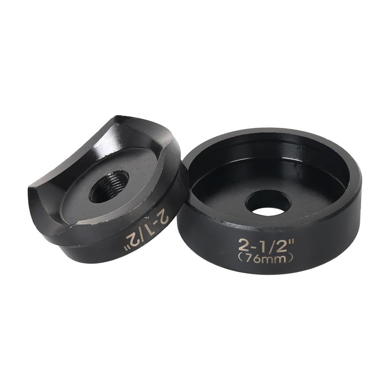 ZUVER 2-1/2" (76mm) Conduit Punch and Die Black Oxide Finish, Work with KO Tools Hydraulic Knockout Driver 3/4"-16UN Thread - Image 1